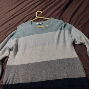 Womens long sleeve striped Time and Tru XL Sweater NEW